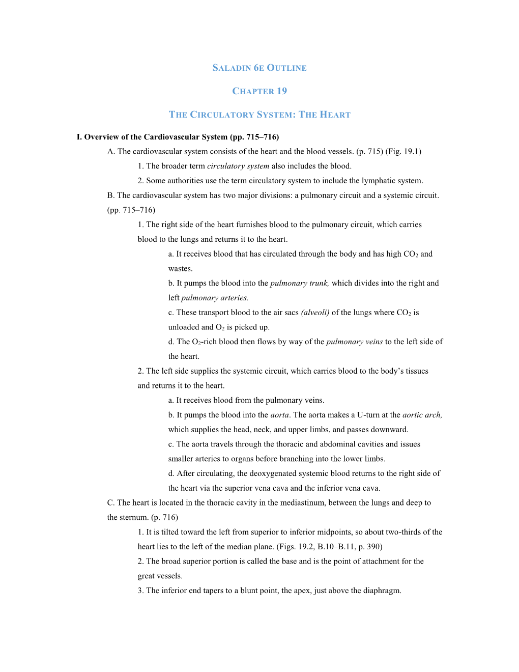 Saladin 6E Outline Chapter 19 The