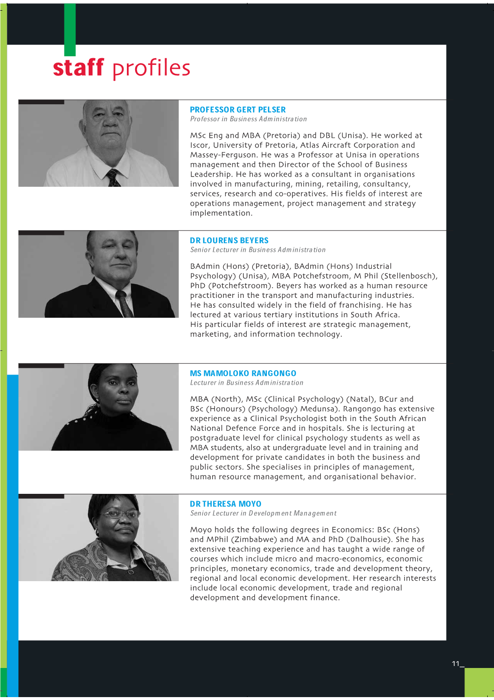 Staff Profiles -.:University of Limpopo