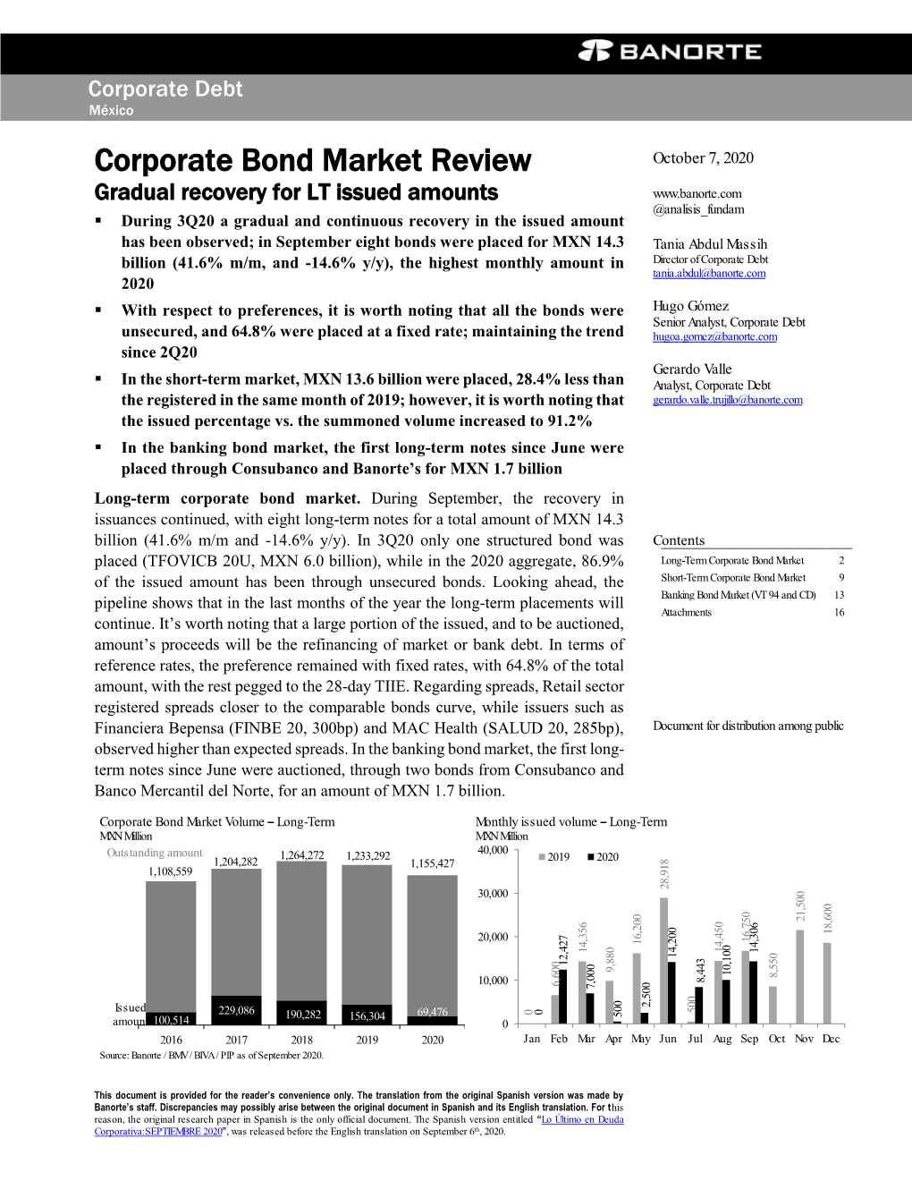 Corporate Bond Market Review October 7, 2020