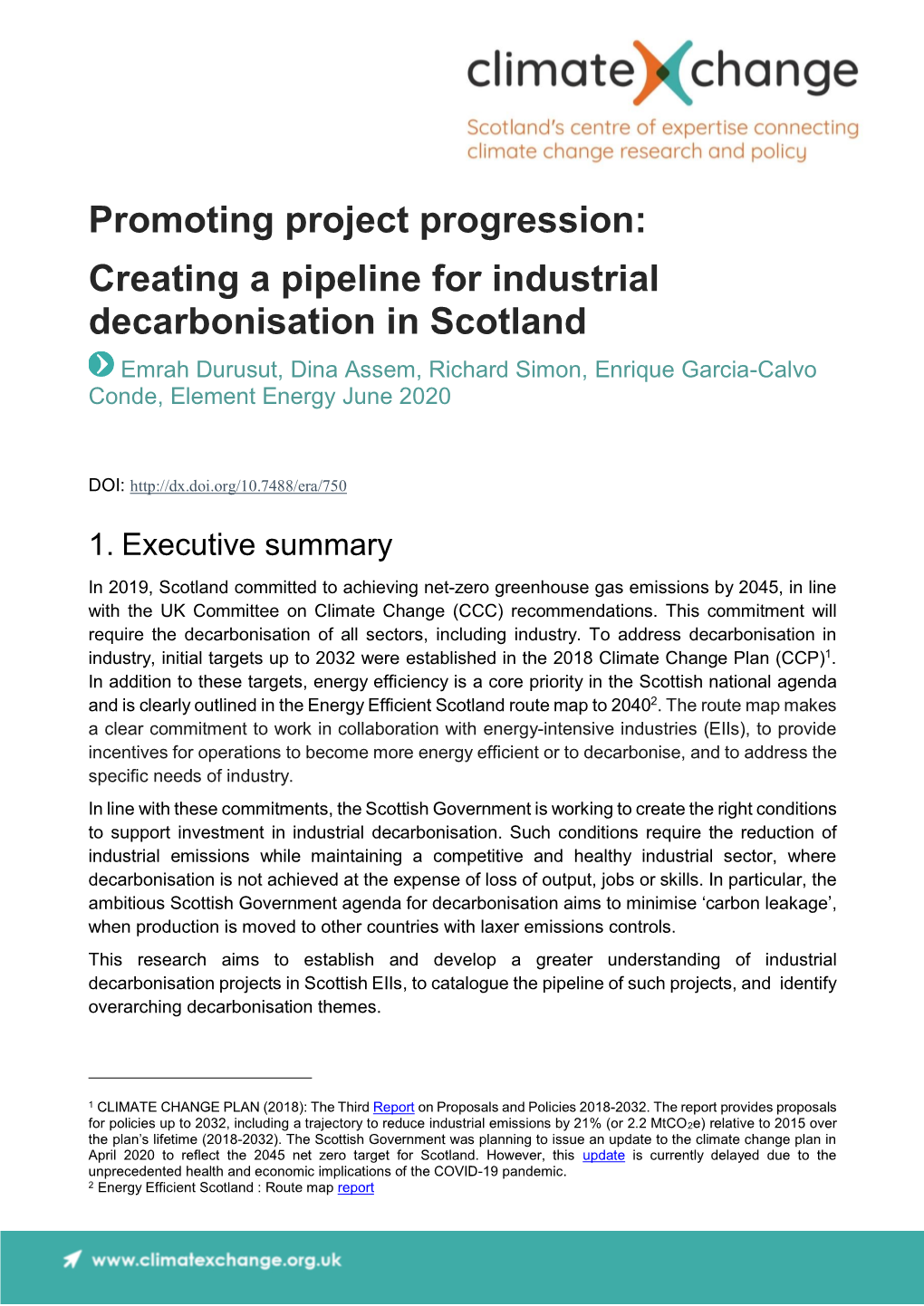 Promoting Project Progression: Creating a Pipeline for Industrial Decarbonisation in Scotland | I