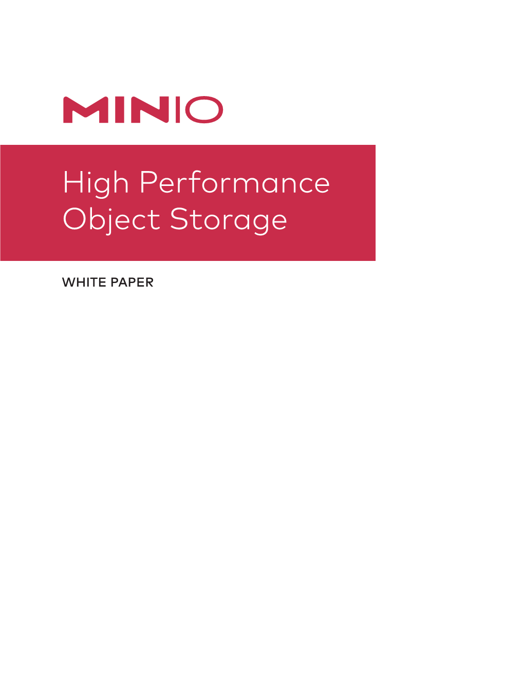 High Performance Object Storage