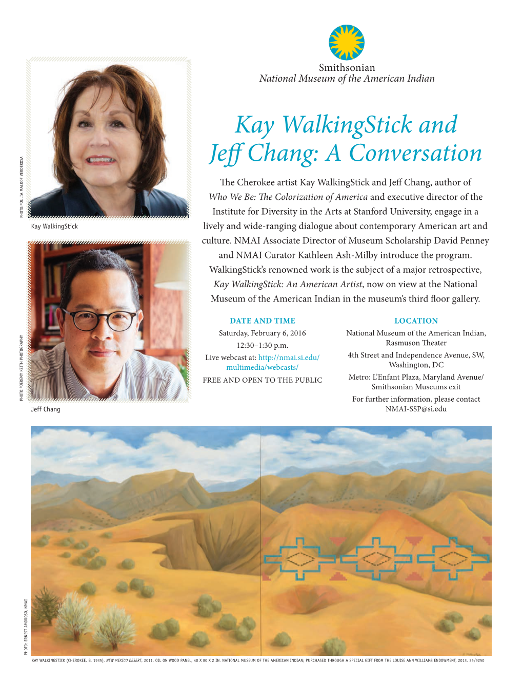 Kay Walkingstick and Jeff Chang: a Conversation