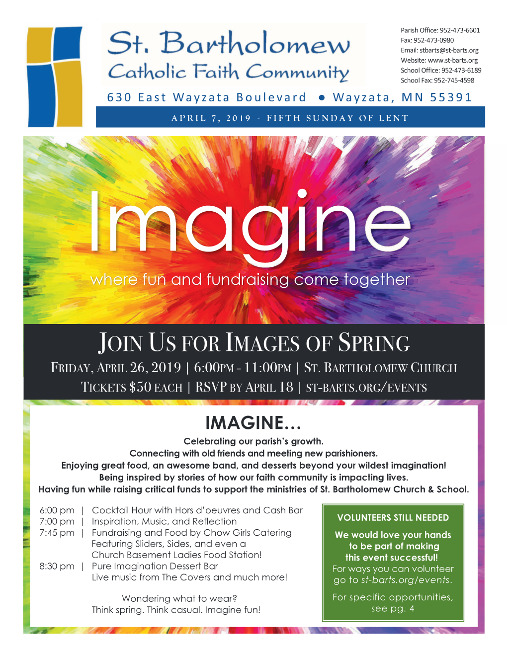 Join Us for Images of Spring Friday, April 26, 2019 | 6:00Pm - 11:00Pm | St