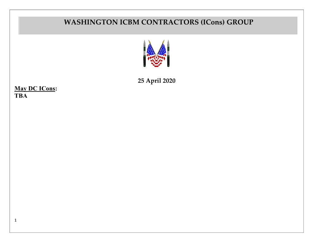 Washington Icbm Contractors Group (Icons)