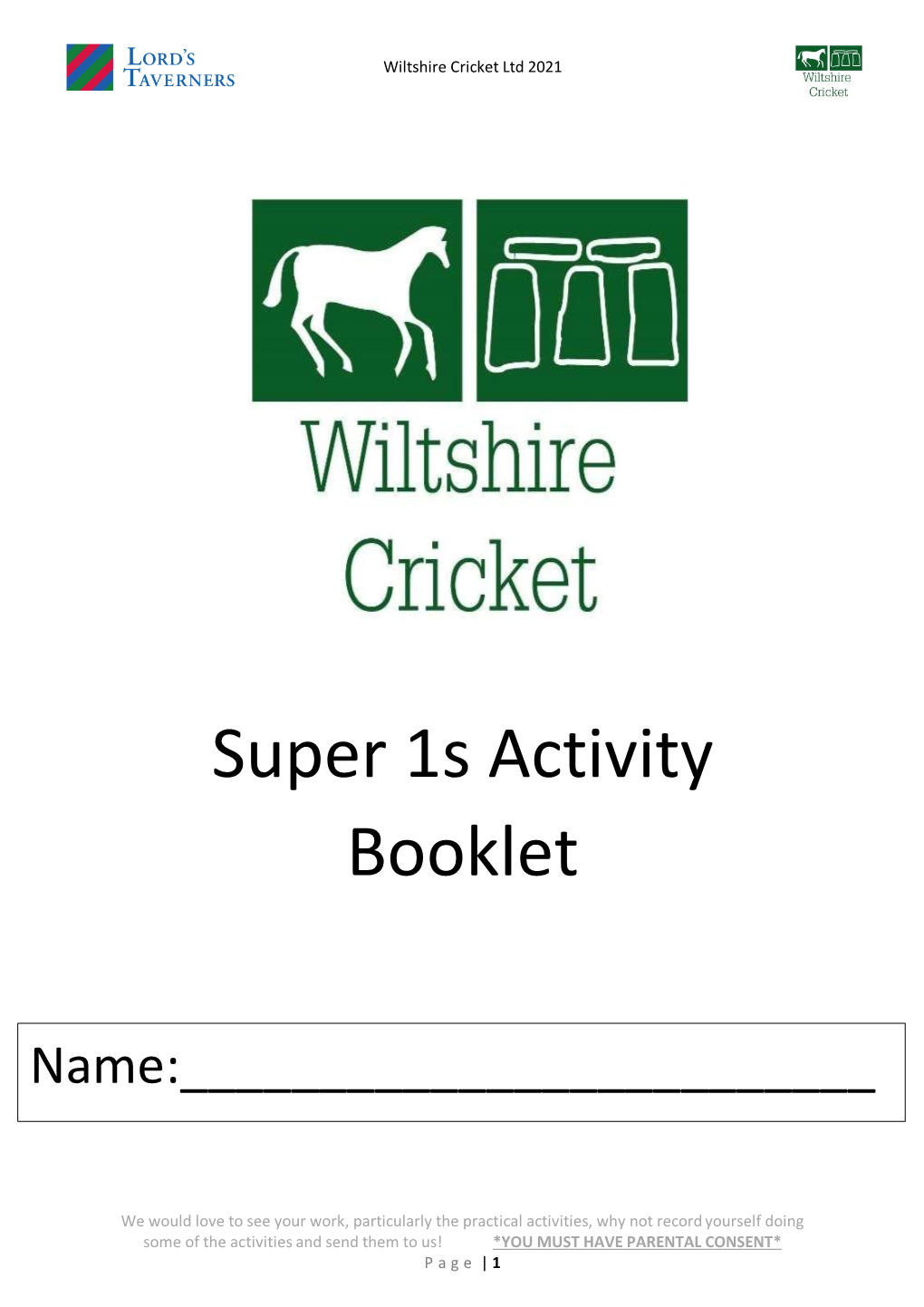 Super 1S Activity Booklet