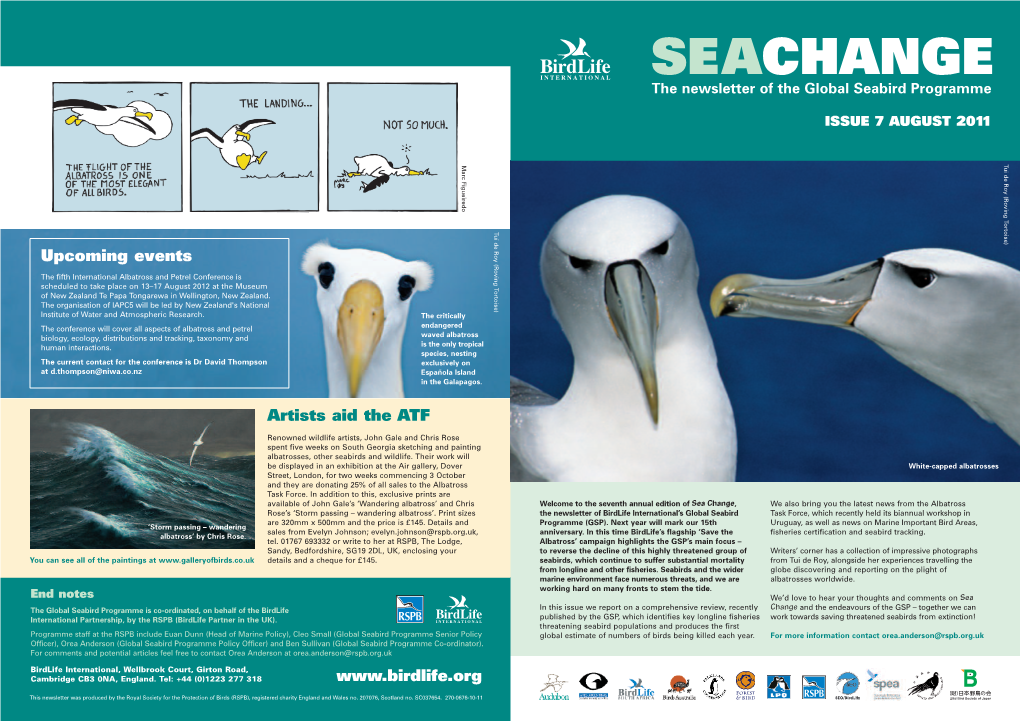SEACHANGE the Newsletter of the Global Seabird Programme