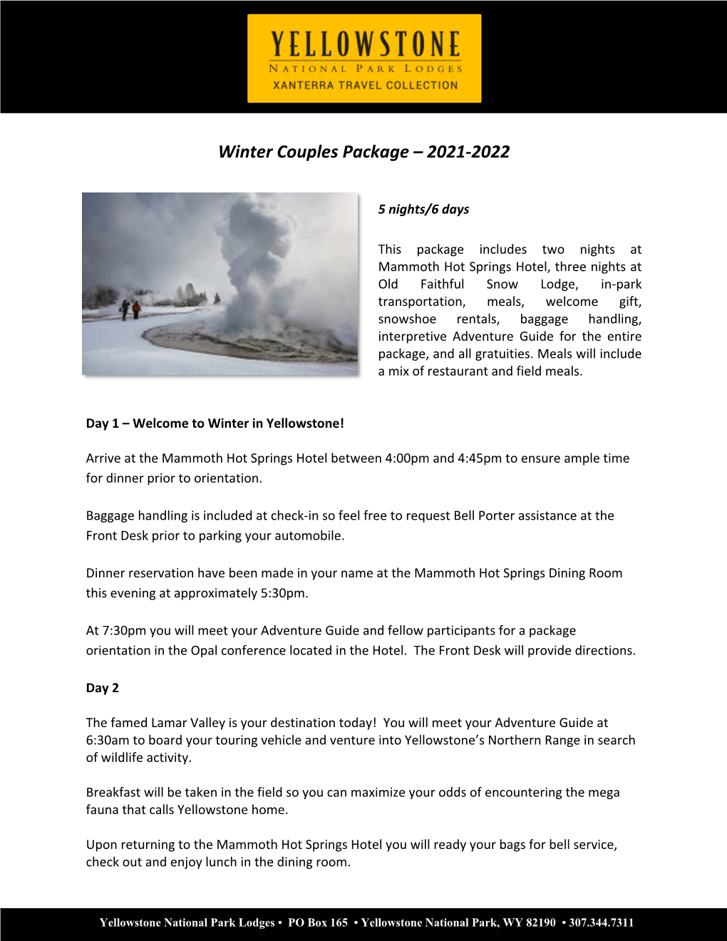 Winter Couples Package – 2021-2022