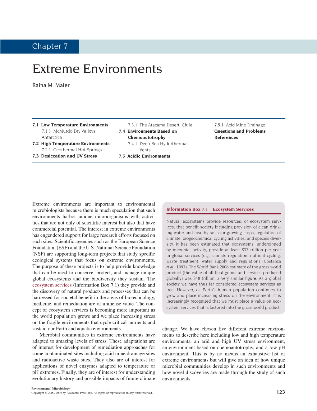 Extreme Environments