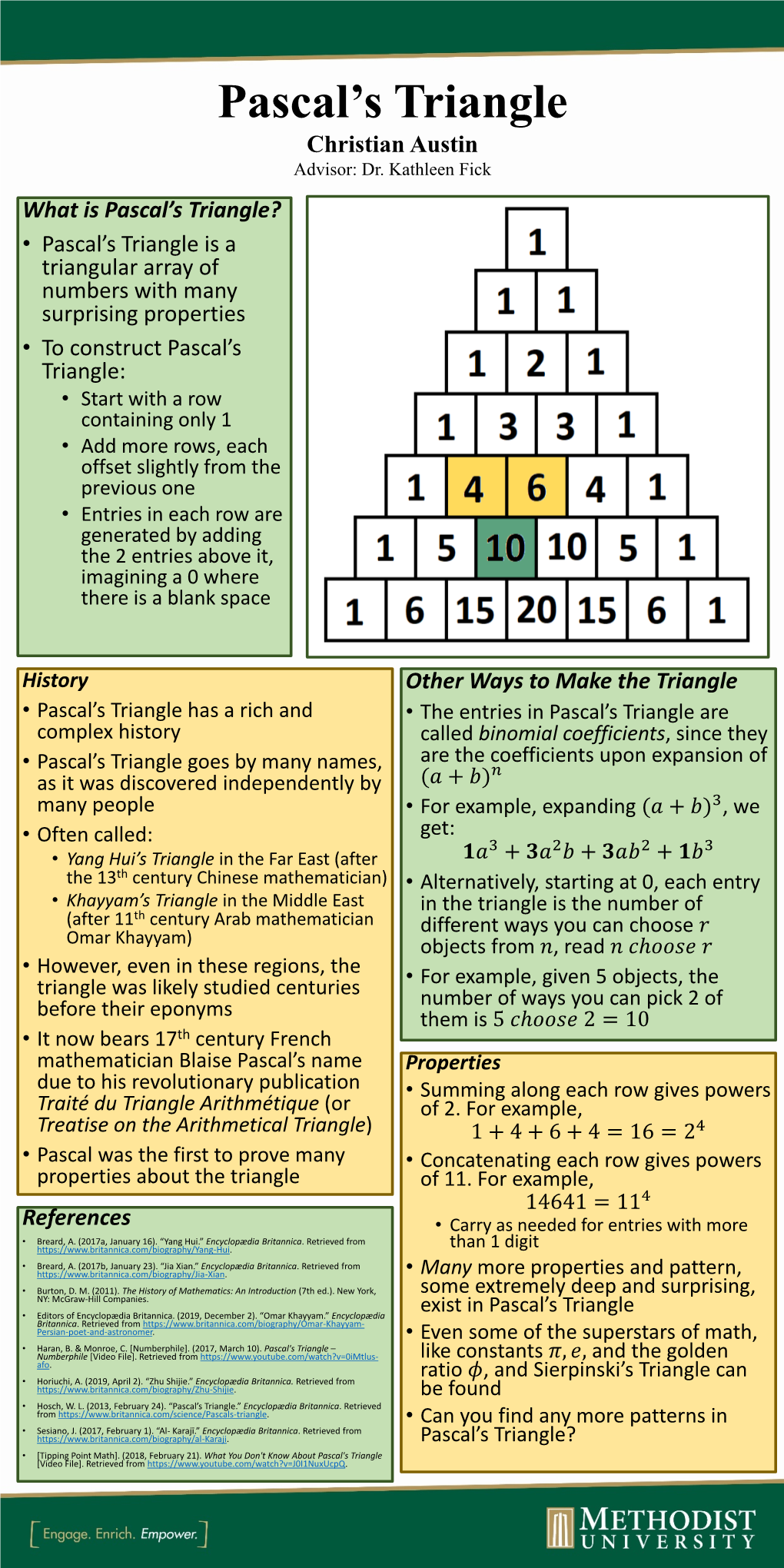 Christian Austin What Is Pascal's Triangle? • Pascal's Triangle Is A