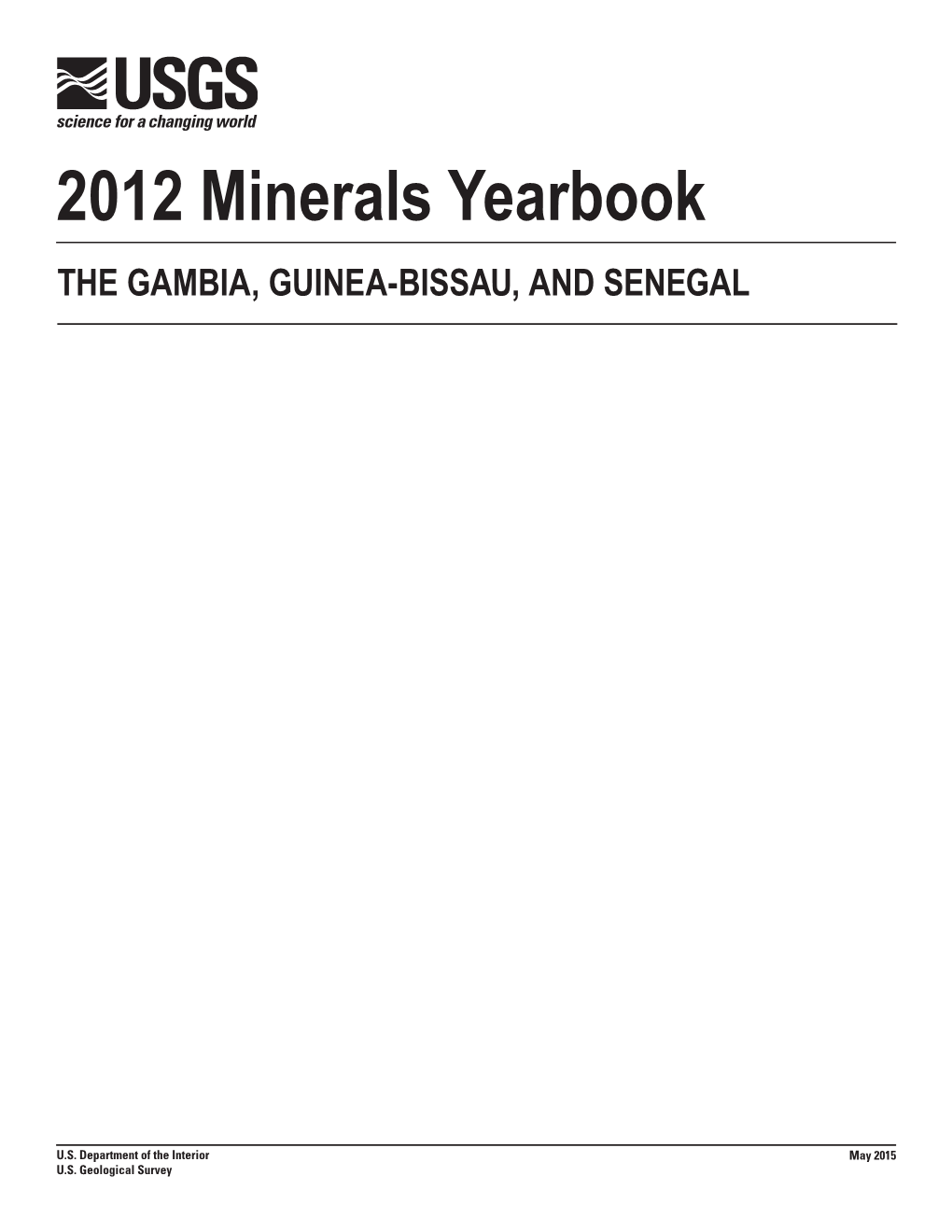 The Mineral Industries of the Gambia Guinea-Bissau, and Senegal in 2012