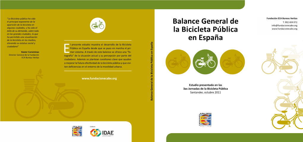 Balance General De La Bicicleta Pública En España