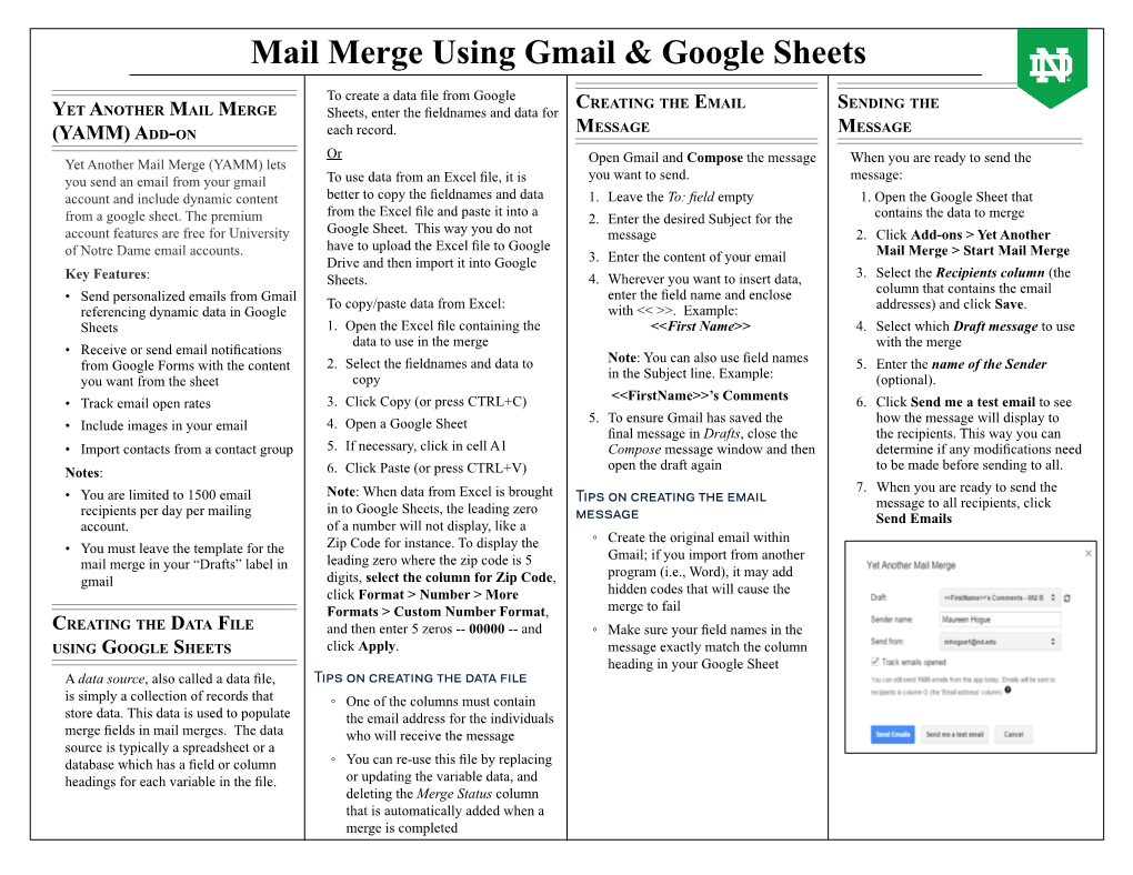 Mail Merge Using Gmail & Google Sheets