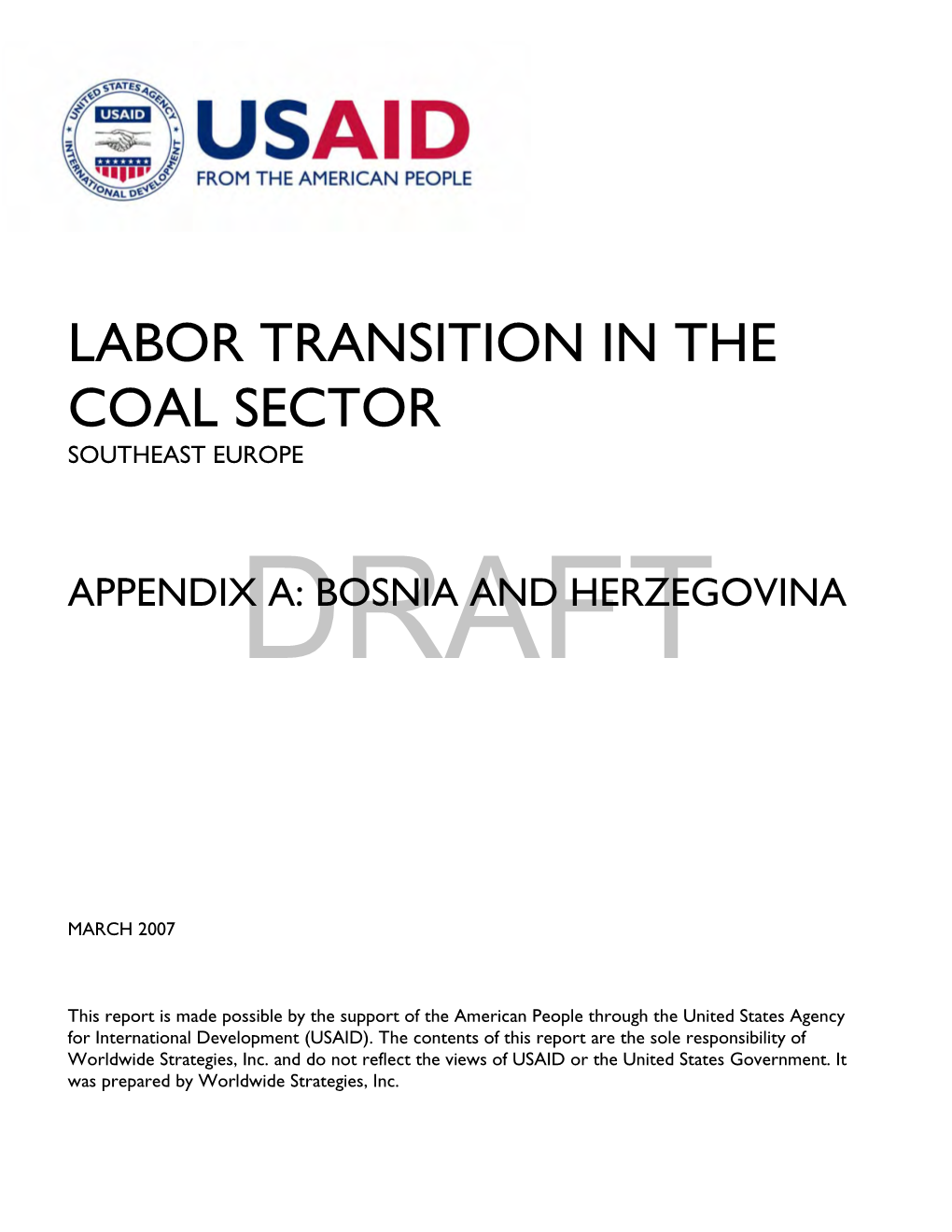 Labor Transition in the Coal Sector Southeast Europe