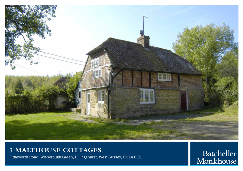 3 Malthouse Cottages, Fittleworth Road, Wisborough Green, Billingshurst, West Sussex, RH14 0ES APPROX