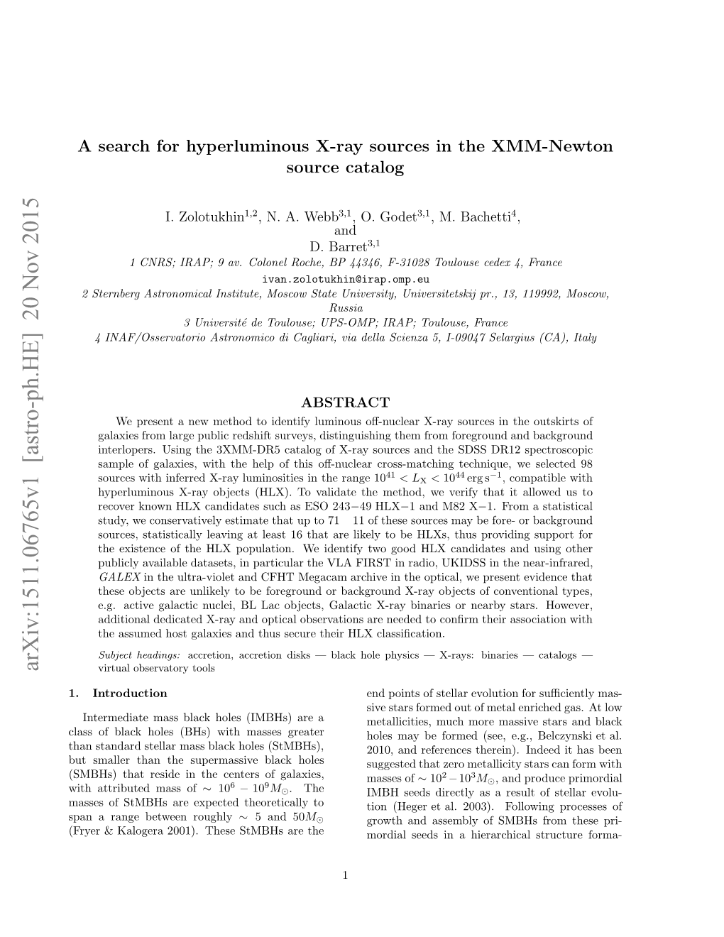 A Search for Hyperluminous X-Ray Sources in the XMM-Newton Source