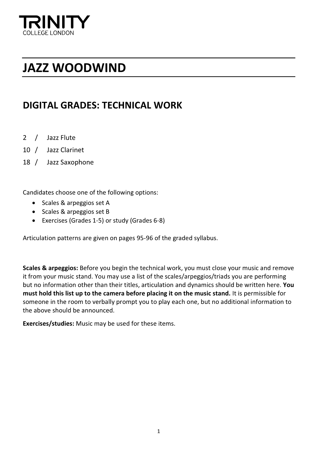 Jazz Woodwind