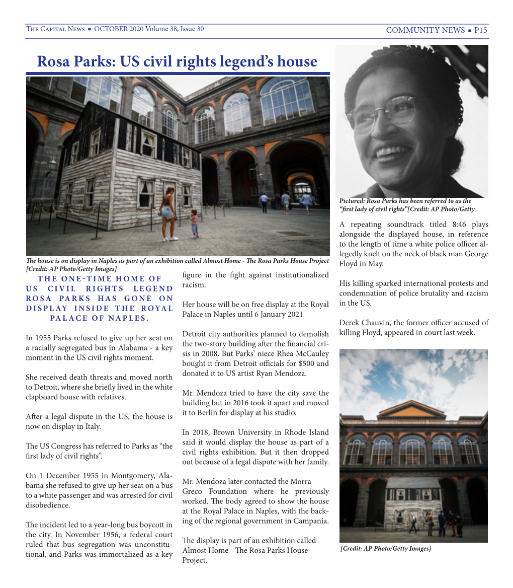 Rosa Parks: US Civil Rights Legend’S House