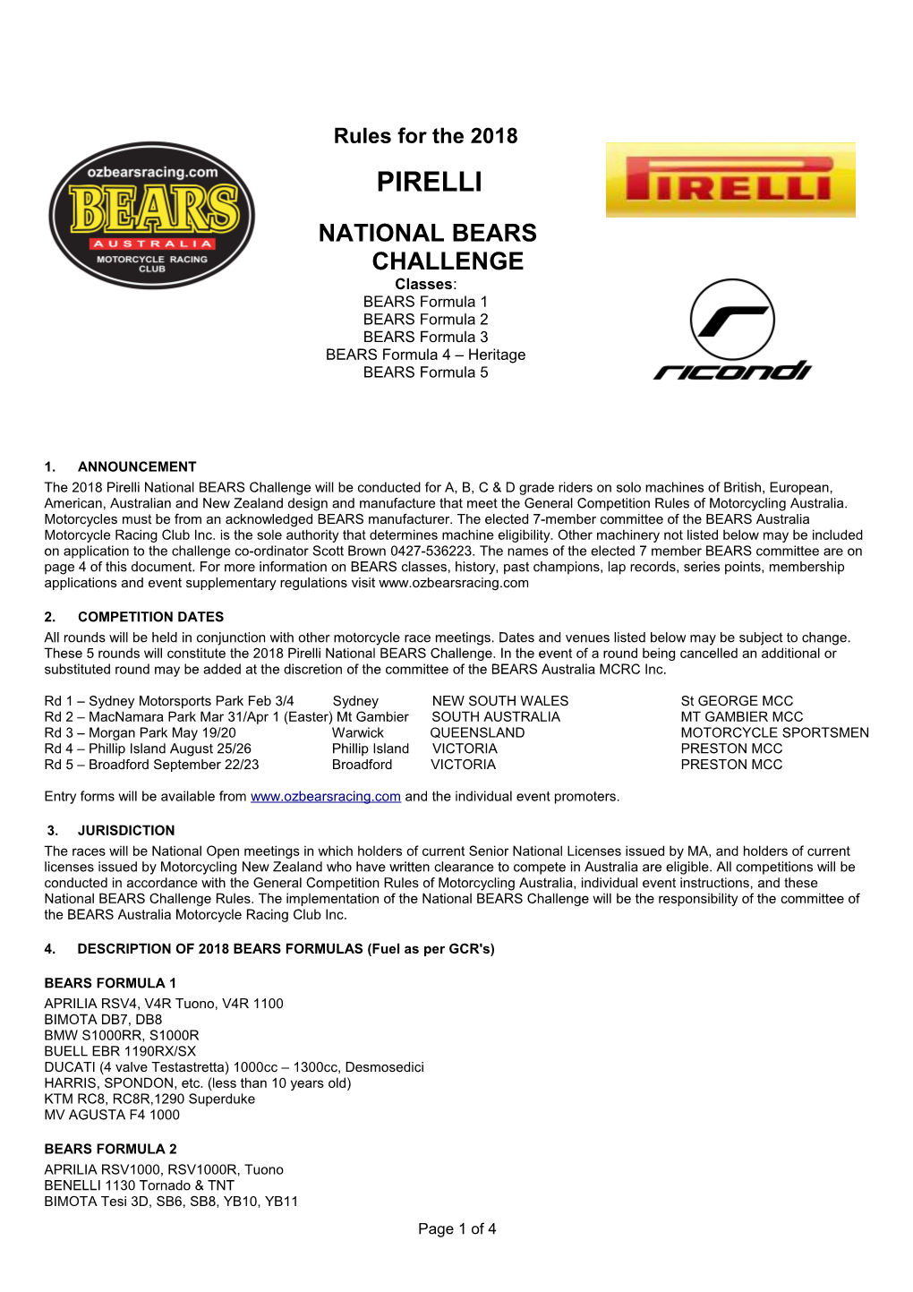 National Bears Challenge