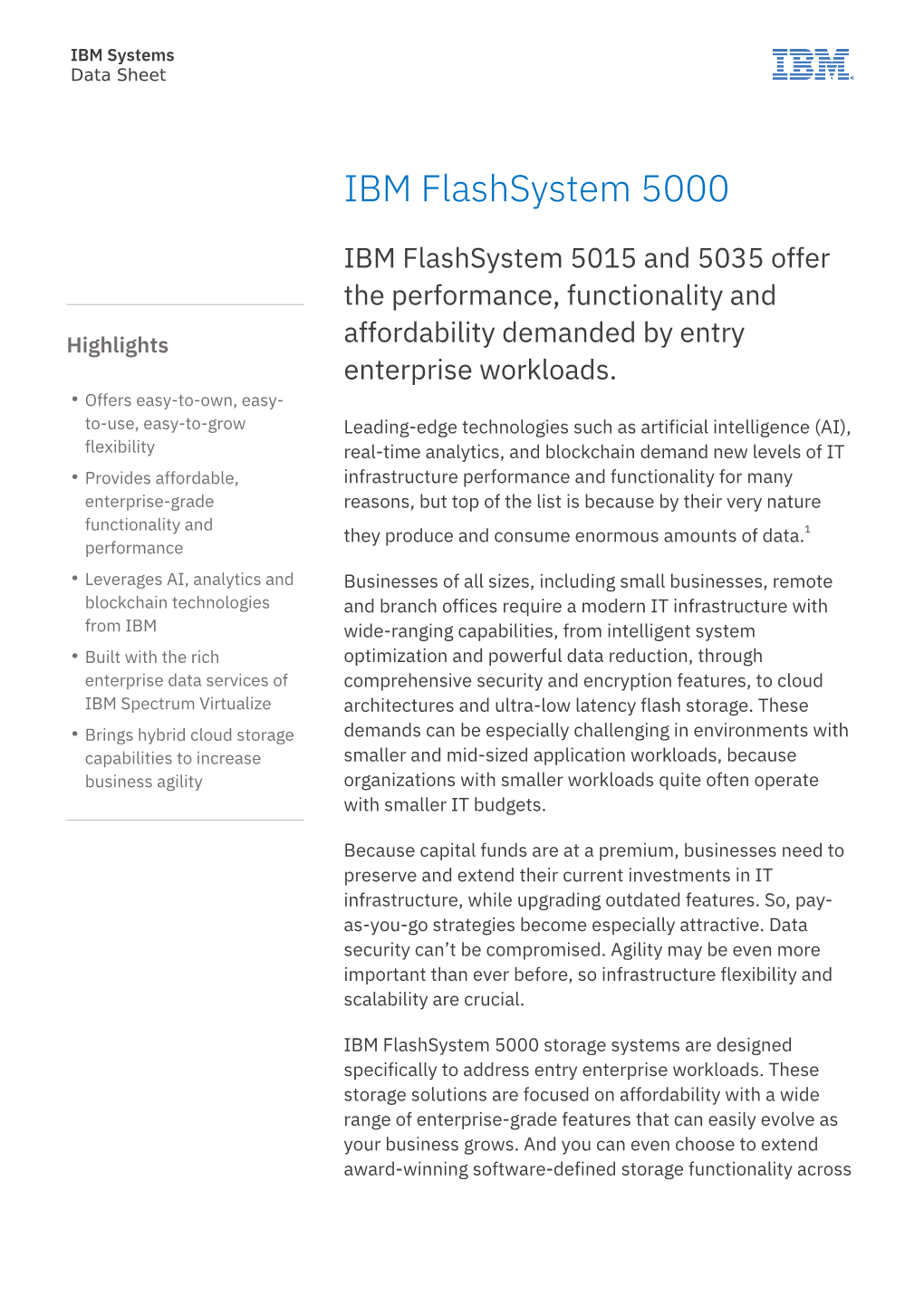 IBM Flashsystem 5000