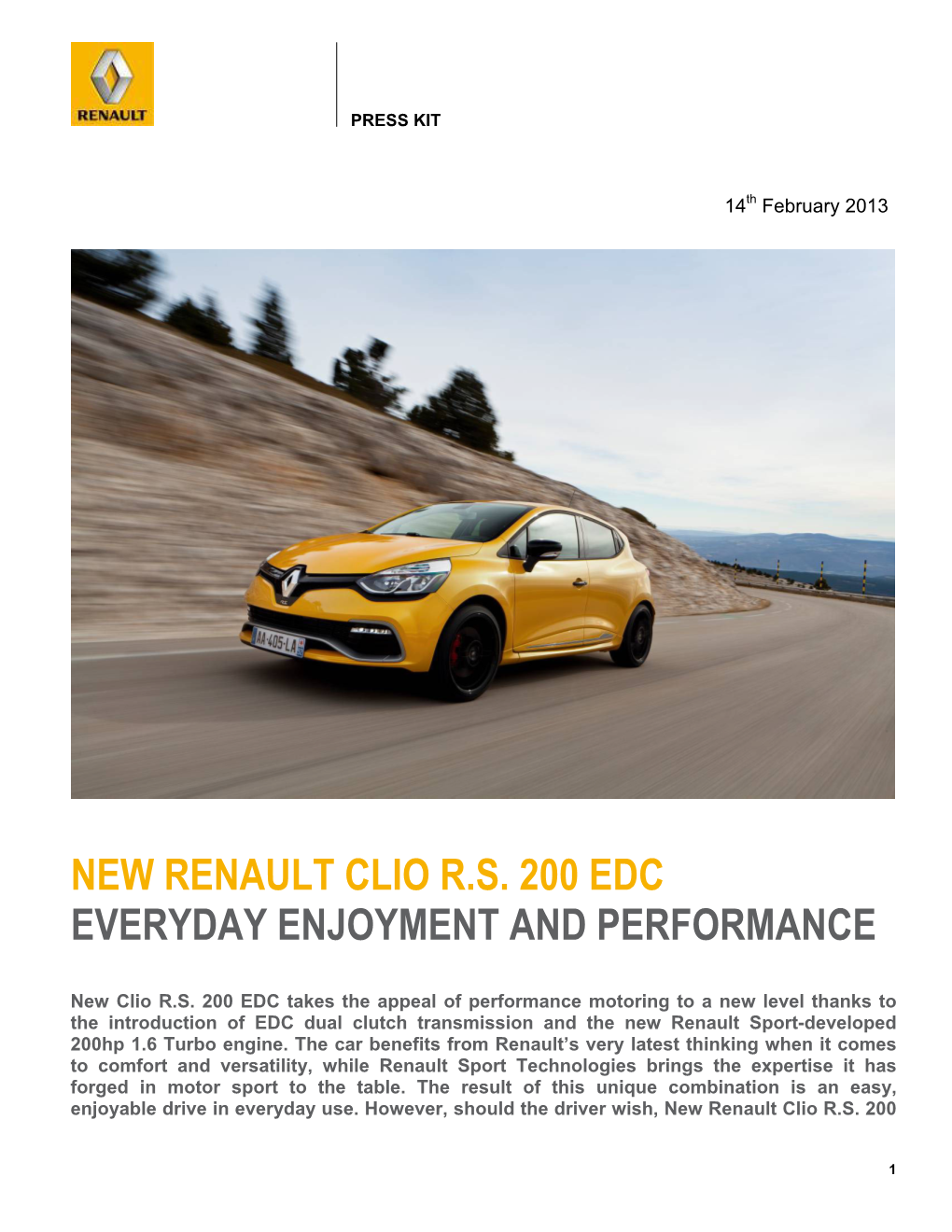 New Renault Clio Rs 200