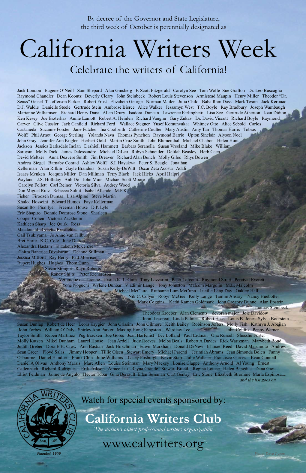 California Writers Week Poster (Pdf)