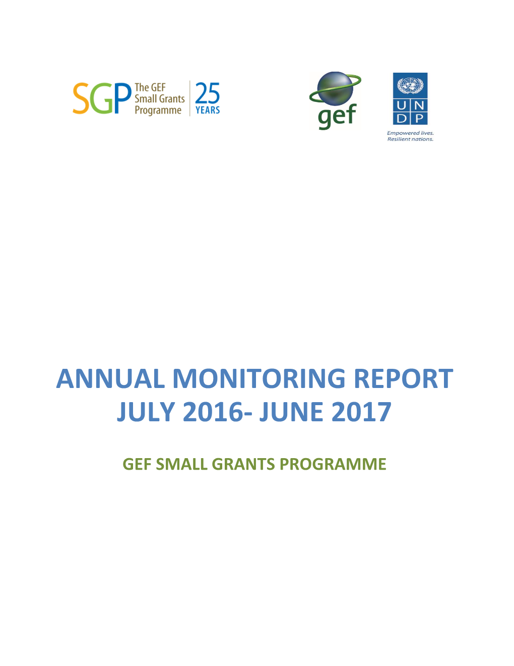 Annual Monitoring Report July 2016- June 2017