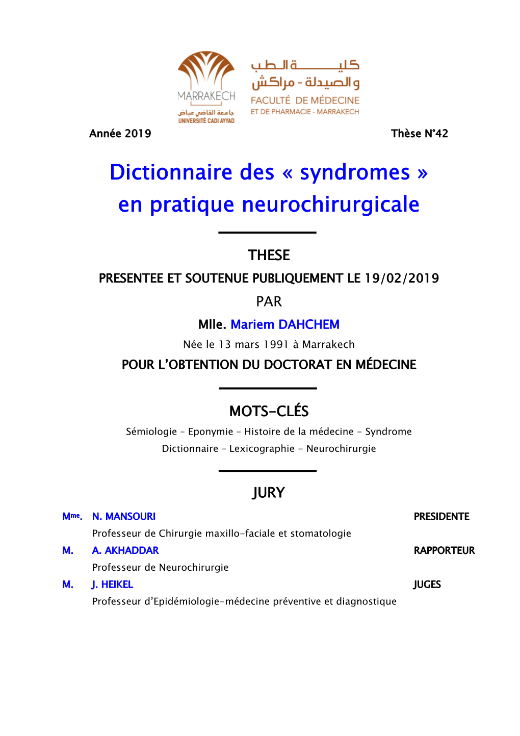Syndromes » En Pratique Neurochirurgicale