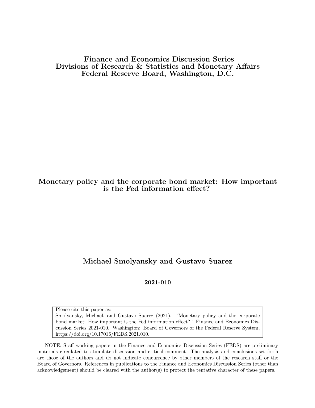 Monetary Policy and the Corporate Bond Market: How Important Is the Fed Information Effect?