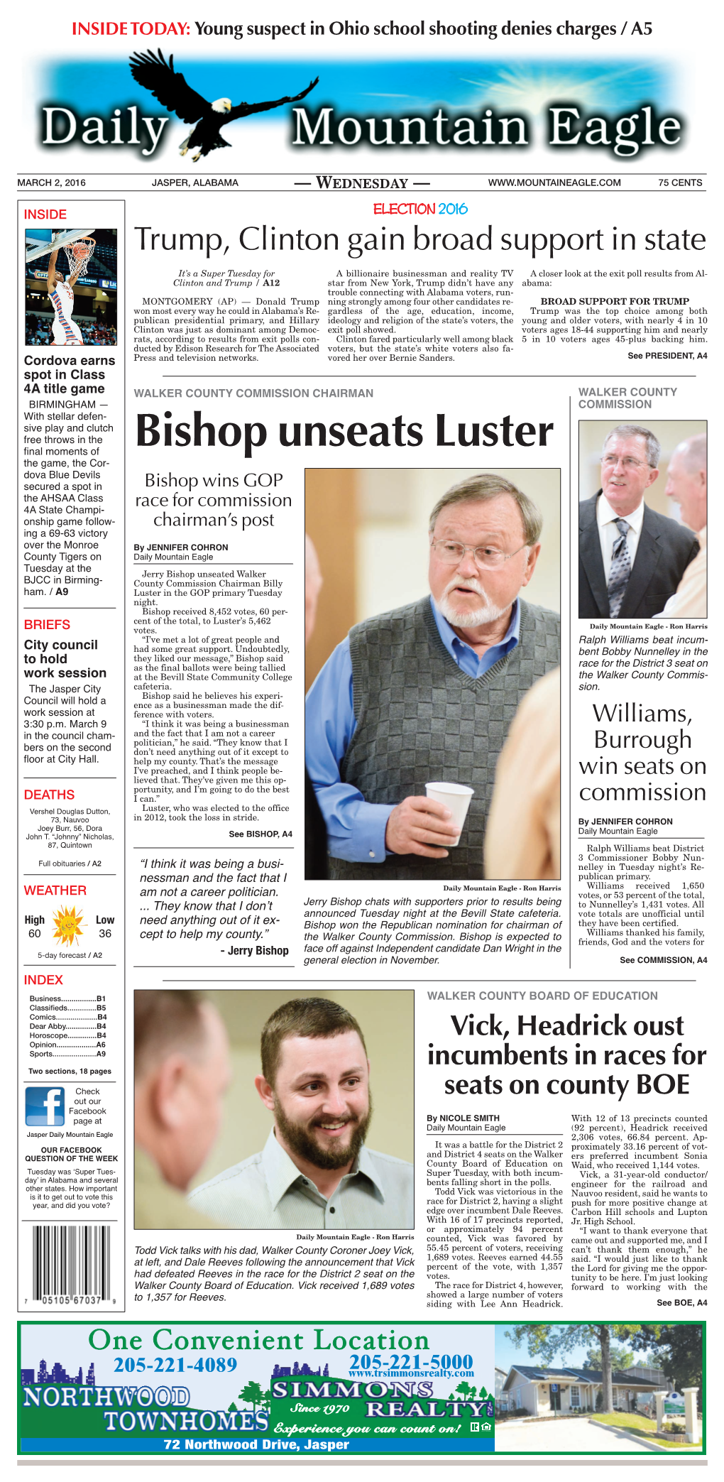Bishop Unseats Luster