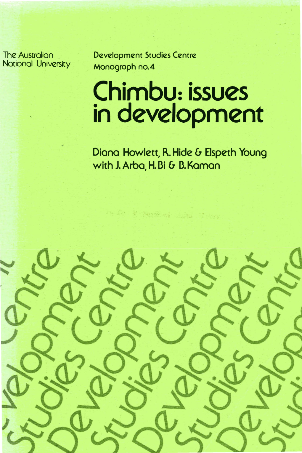 Chimbu: Issues in Development