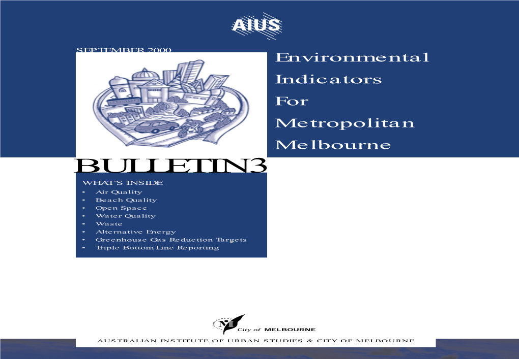 Environmental Indicators for Metropolitan Melbourne
