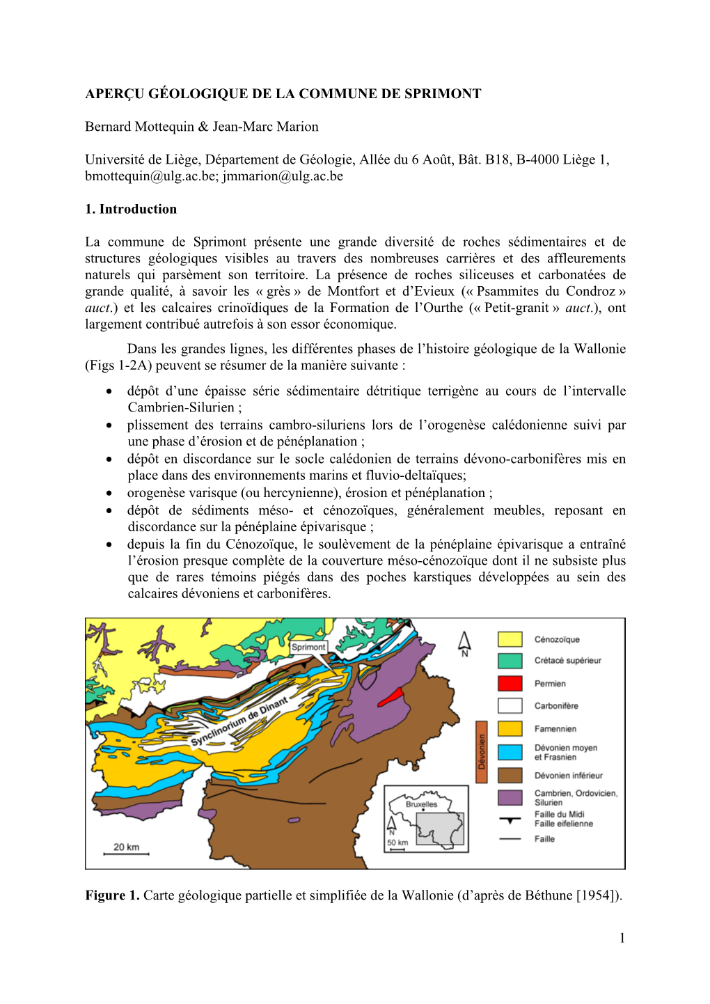 Aperçu Géologique De La Commune De Sprimont