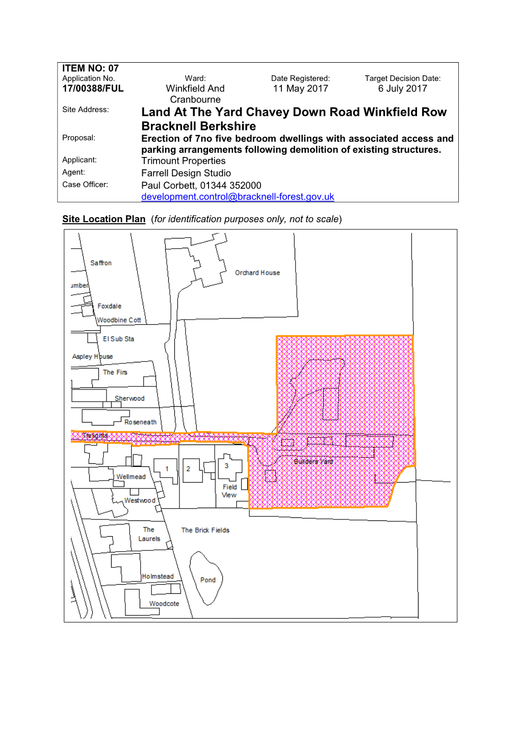 Land at the Yard Chavey Down Road Winkfield Row Bracknell Berkshire