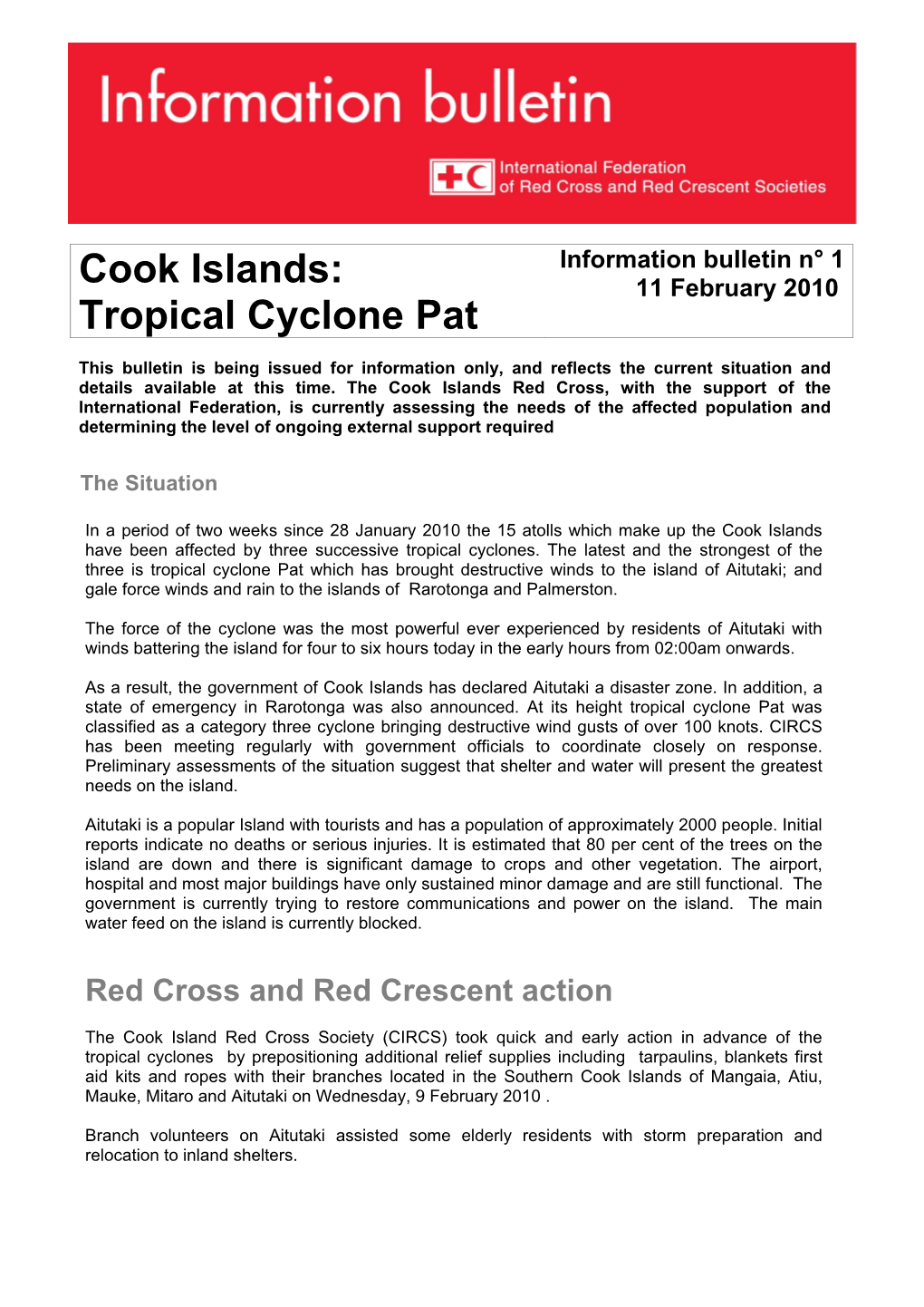 Tropical Cyclone Pat