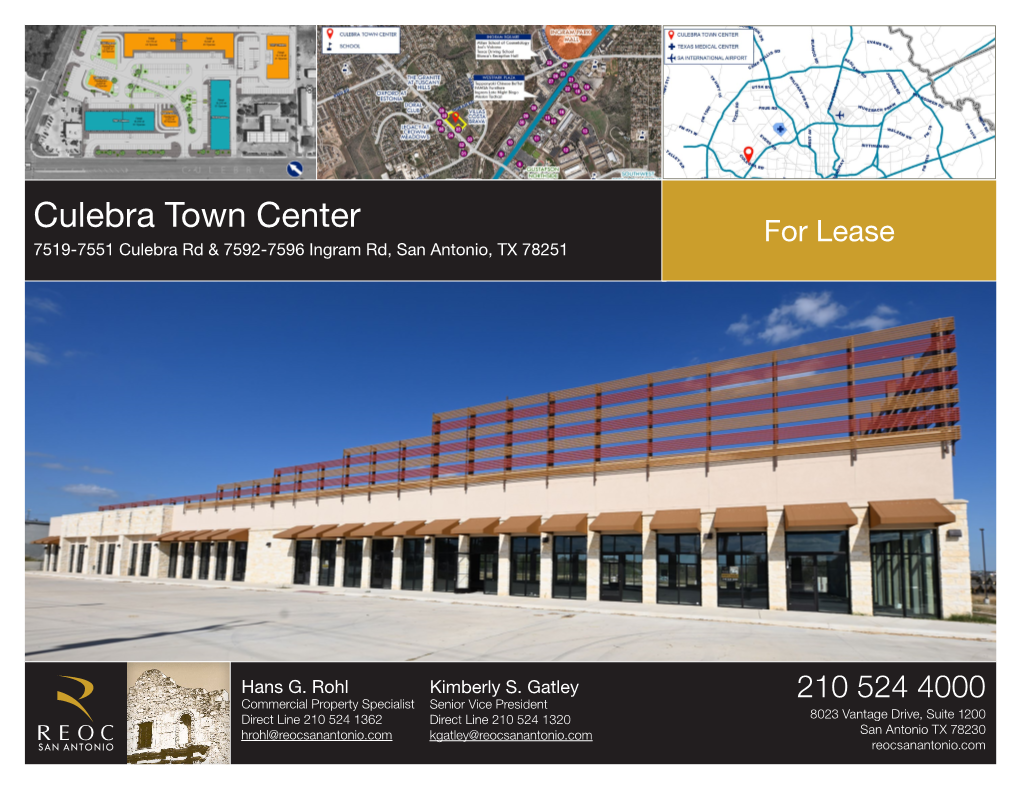 Culebra Town Center for Lease 7519-7551 Culebra Rd & 7592-7596 Ingram Rd, San Antonio, TX 78251