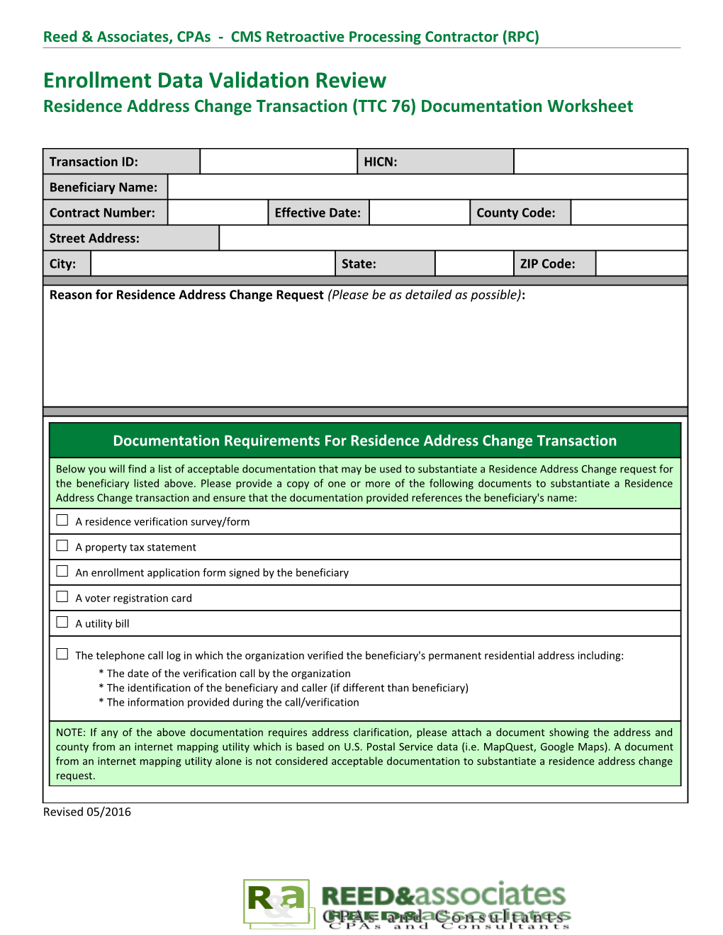 RPC Documentation Worksheet