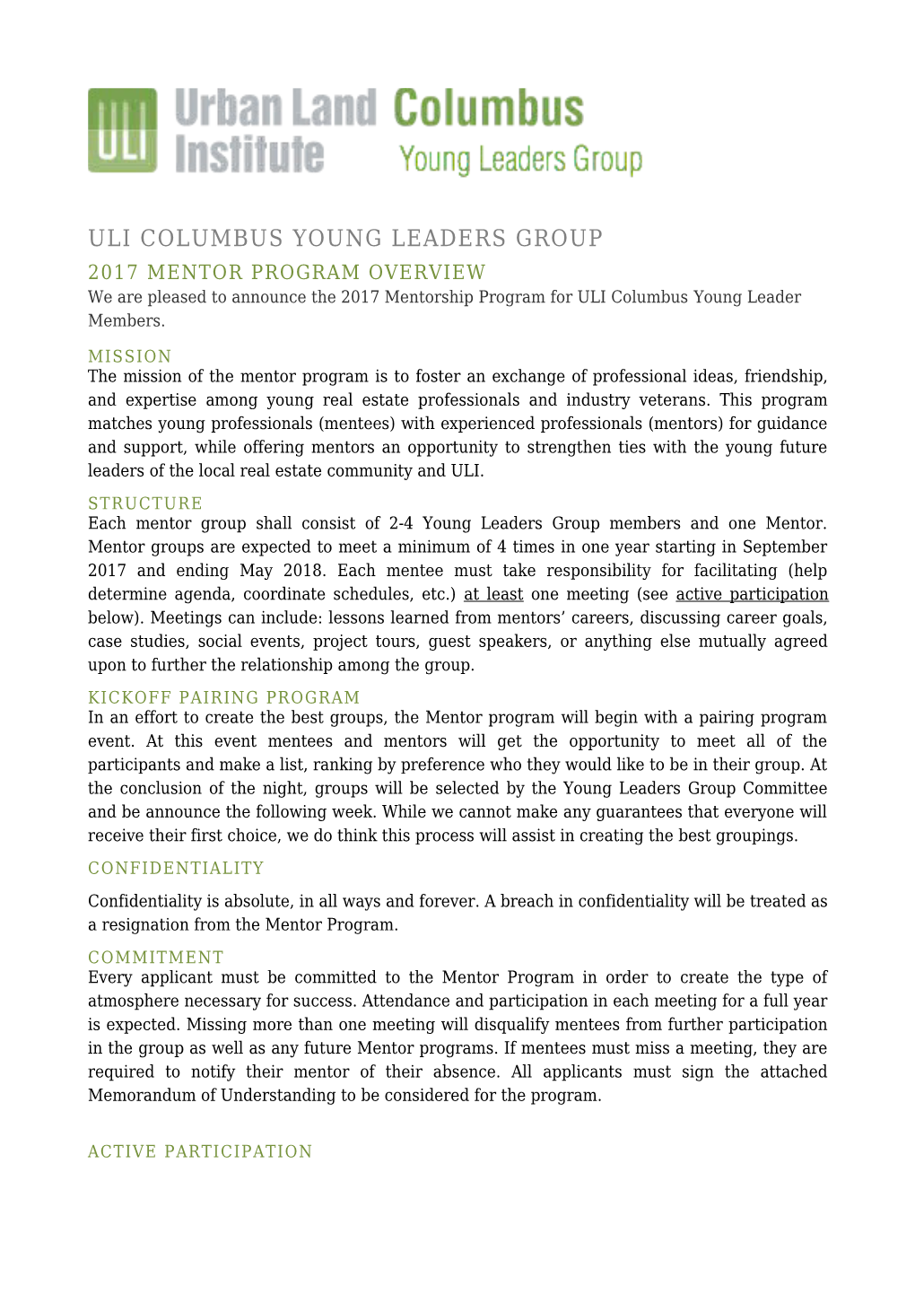 Uli Columbus Young Leaders Group