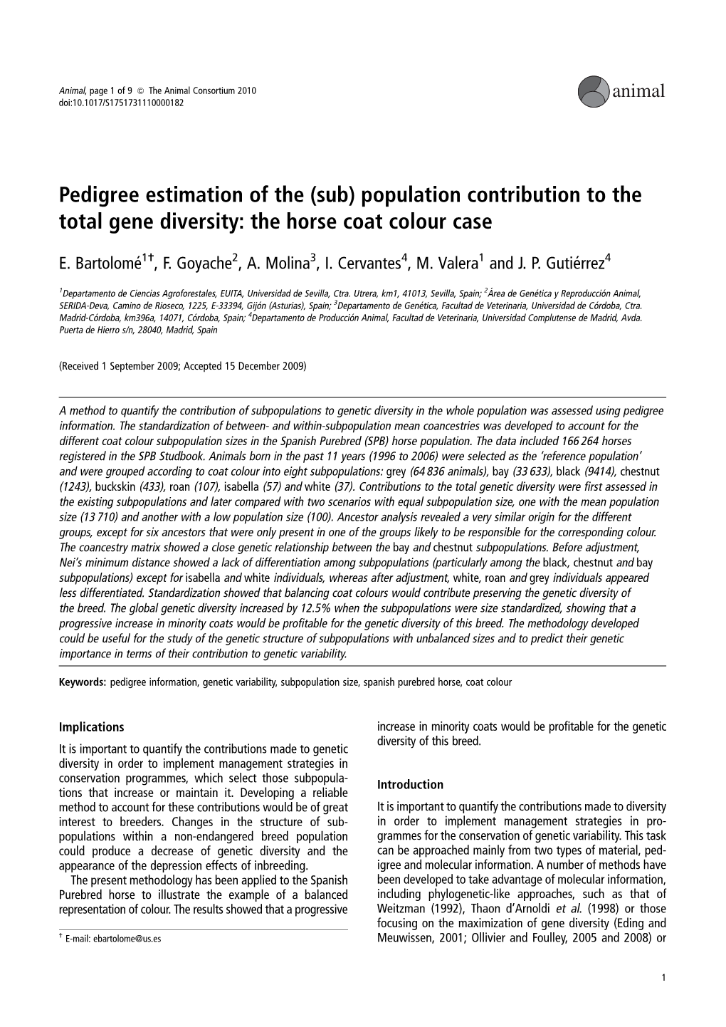 (Sub) Population Contribution to the Total Gene Diversity: the Horse Coat Colour Case