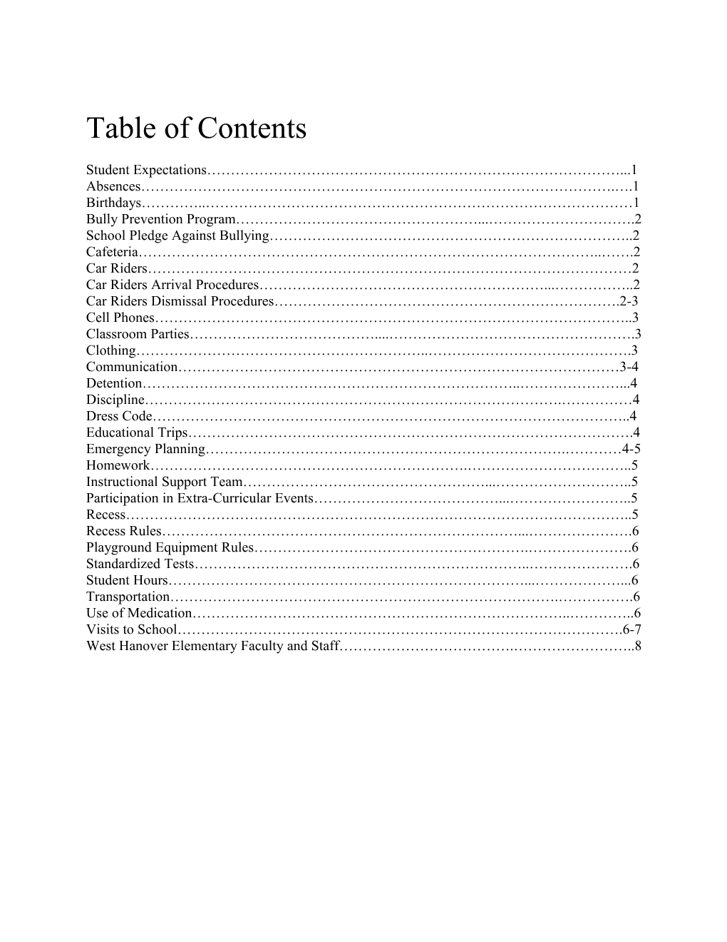 Table of Contents s514