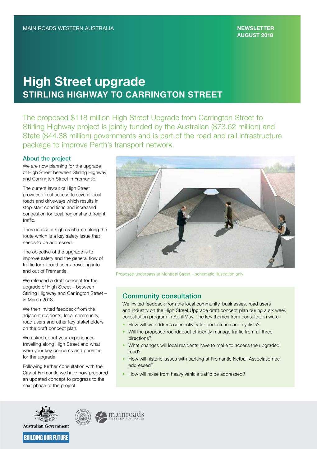 High Street Upgrade STIRLING HIGHWAY to CARRINGTON STREET