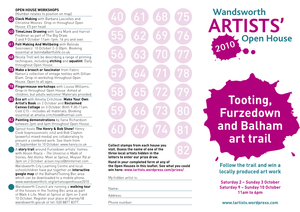 Tooting, Furzedown and Balham Art Trail