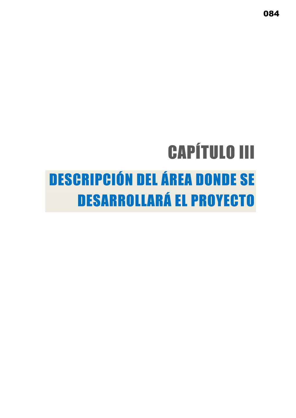 Capítulo Iii Descripción Del Área Donde Se Desarrollará El Proyecto