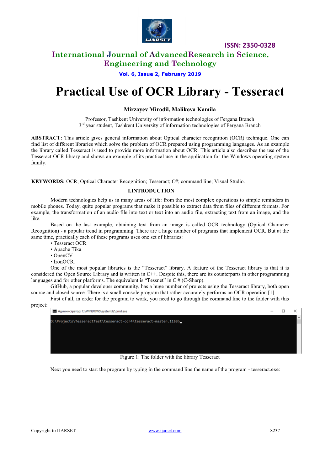 Practical Use of OCR Library - Tesseract