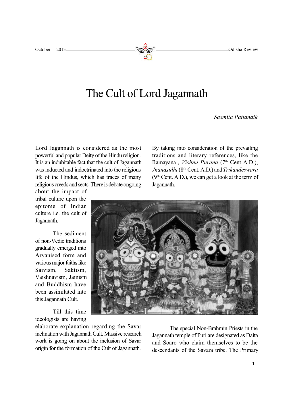 The Cult of Lord Jagannath