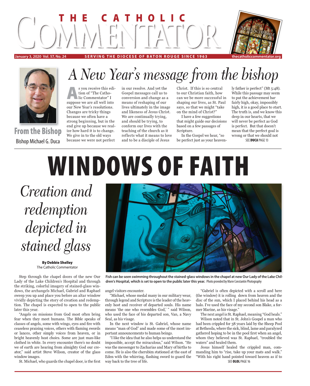 Creation and Redemption Depicted in Stained Glass a New Year's