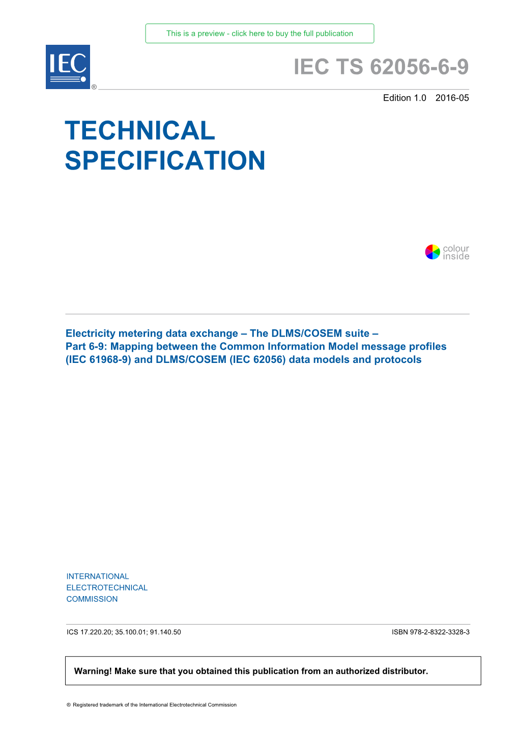 IEC TS 62056-6-9 ® Edition 1.0 2016-05