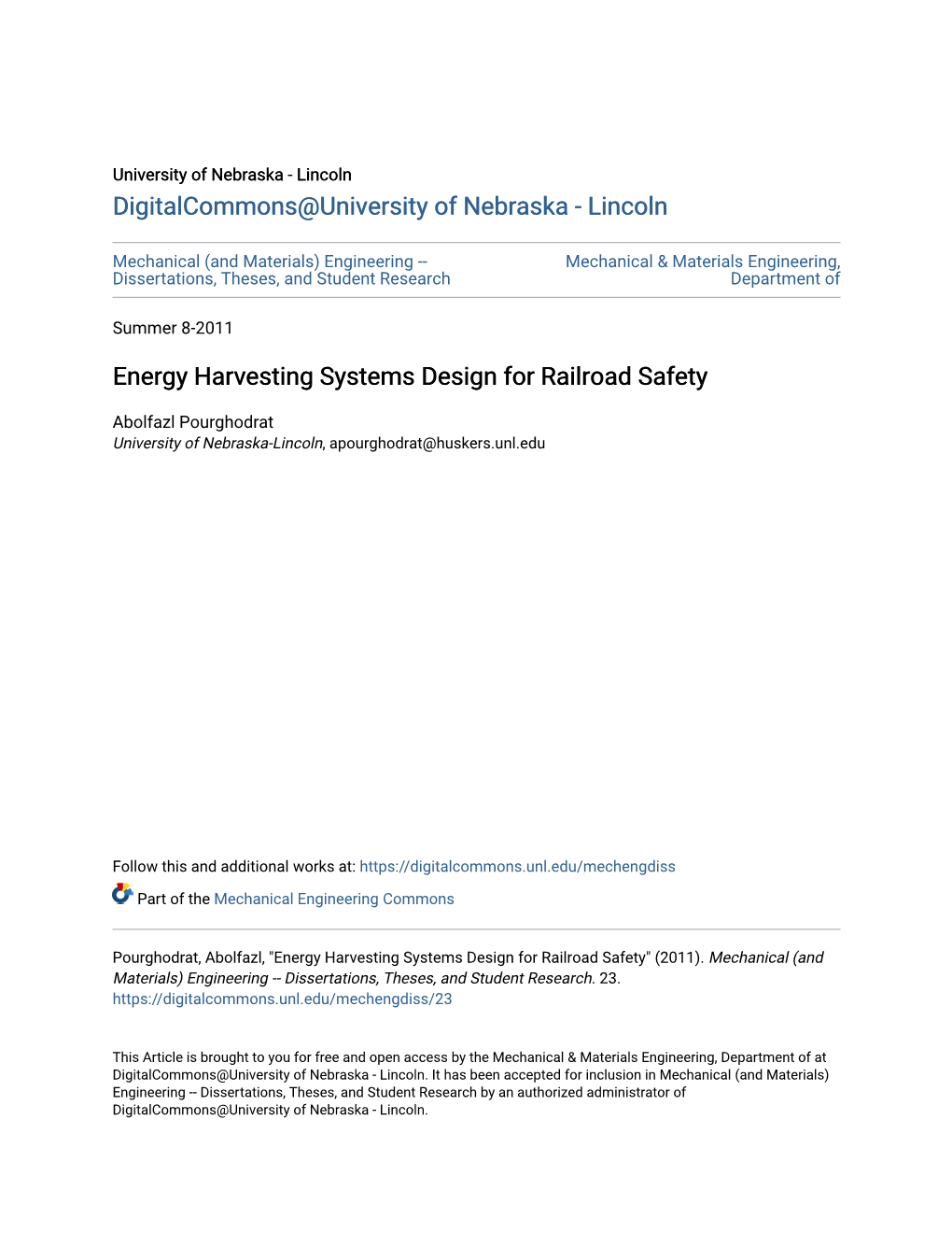 Energy Harvesting Systems Design for Railroad Safety
