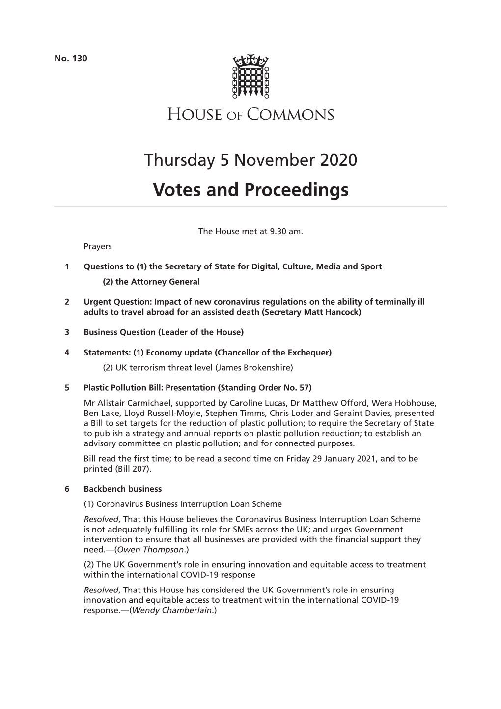 View Votes and Proceedings PDF File 0.03 MB