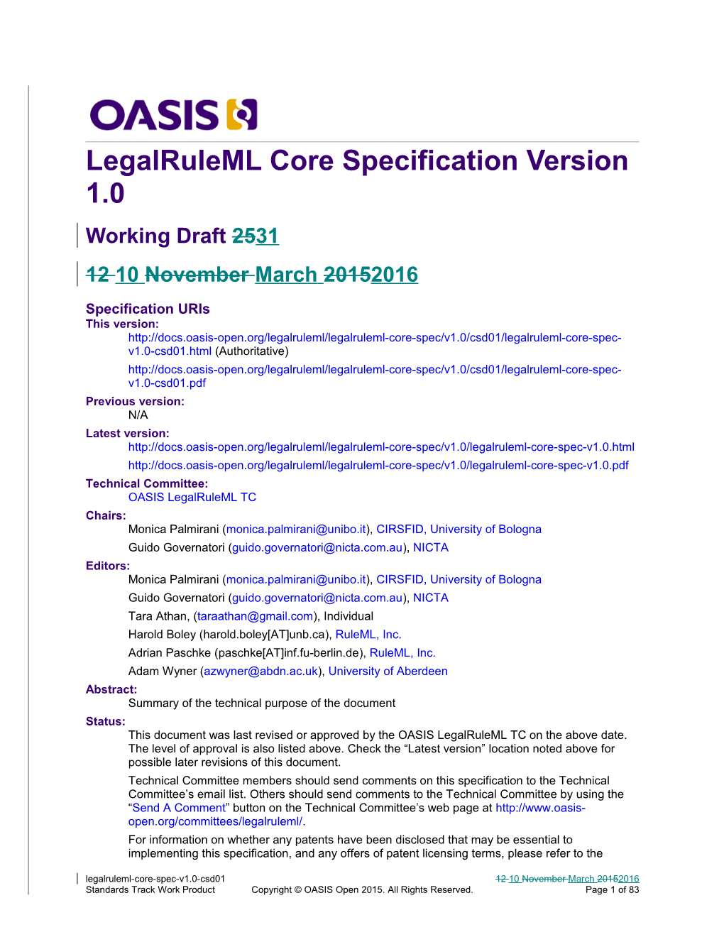 Legalruleml Core Specification Version 1.0 s1