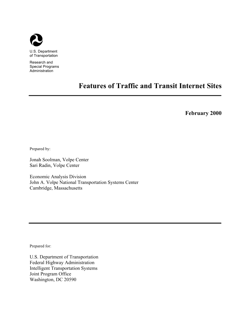 Features of Traffic and Transit Internet Site…